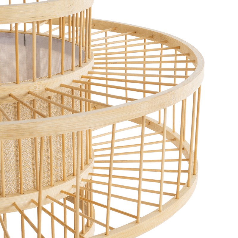 GLOBOSTAR® SORENIA 02003 Boho Επιδαπέδιο Φωτιστικό με Ντουί 1 x E27 AC 220-240V IP20 - Μπεζ - Μ48x Π48 x Υ27cm