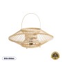 GLOBOSTAR® SORENIA 02005 Boho Επιδαπέδιο Φωτιστικό Πορτατίφ με Ντουί 1 x E27 AC 220-240V IP20 - Μπεζ - Μ50 x Π50 x Υ18cm