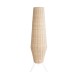 GloboStar® BOLSON 02013 Boho Επιδαπέδιο Φωτιστικό Μονόφωτο 1 x E27 IP20 Μπεζ Ξύλο με Λευκό Μέταλλο - Μ30 x Π30 x Υ120cm