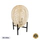 GloboStar® NERINA 02014 Boho Επιτραπέζιο Φωτιστικό Πορτατίφ Μονόφωτο 1 x E27 IP20 Μαύρο Μέταλλο με Μπεζ Ξύλο - Μ30 x Π30 x Υ50cm GloboStar® NERINA 02014 Boho Επιτραπέζιο Φωτιστικό Πορτατίφ Μονόφωτο 1 x E27 AC220-240V IP20 - Φ30 x Υ50cm - Μαύρο Μεταλλικό με Μπεζ Ρατάν Καπέλο Πλέγμα