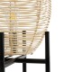 GloboStar® NERINA 02014 Boho Επιτραπέζιο Φωτιστικό Πορτατίφ Μονόφωτο 1 x E27 IP20 Μαύρο Μέταλλο με Μπεζ Ξύλο - Μ30 x Π30 x Υ50cm GloboStar® NERINA 02014 Boho Επιτραπέζιο Φωτιστικό Πορτατίφ Μονόφωτο 1 x E27 AC220-240V IP20 - Φ30 x Υ50cm - Μαύρο Μεταλλικό με Μπεζ Ρατάν Καπέλο Πλέγμα