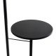 GloboStar® CORDELIA 02024 Μοντέρνο Επιδαπέδιο Φωτιστικό Μονόφωτο 1 x E27 IP20 Μαύρο & Χρυσό Αλουμίνιο, Λευκό Γυαλί με Μαύρο Μάρμαρο - Μ30 x Π38 x Υ180cm