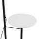 GloboStar® CORDELIA 02026 Μοντέρνο Επιδαπέδιο Φωτιστικό Μονόφωτο 1 x E27 IP20  - Μαύρο Αλουμίνιο, Λευκό Γυαλί με Λευκό Μάρμαρο - Μ30 x Π38 x Υ180cm