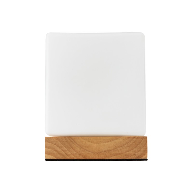 GLOBOSTAR® DERYA 02035 Μοντέρνο Επιτραπέζιο Φωτιστικό Πορτατίφ με Ντουί 1 x E27 AC 220-240V IP20 - Μπεζ - Μ12 x Π12 x Υ15cm