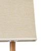 GloboStar® KOLIPE 02038 Μοντέρνο Επιτραπέζιο Φωτιστικό Μονόφωτο 1 x E27 AC220-240V IP20 - Μ20 x Π20 x Υ38cm - Μπεζ Ξύλινη Βάση με Μπεζ Πλεκτό Καπέλο