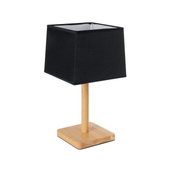 GLOBOSTAR® KOLIPE 02039 Μοντέρνο Επιτραπέζιο Φωτιστικό Πορτατίφ με Ντουί 1 x E27 AC 220-240V IP20 - Μπεζ & Μαύρο - Μ20 x Π20 x Υ38cm