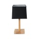GloboStar® KOLIPE 02039 Μοντέρνο Επιτραπέζιο Φωτιστικό Πορτατίφ Μονόφωτο 1 x E27 IP20 Μπεζ Ξύλο με Μαύρο Ύφασμα - Μ20 x Π20 x Υ38cm GloboStar® KOLIPE 02039 Μοντέρνο Επιτραπέζιο Φωτιστικό Μονόφωτο 1 x E27 AC220-240V IP20 - Μ20 x Π20 x Υ38cm - Μπεζ Ξύλινη Βάση με Μαύρο Πλεκτό Καπέλο