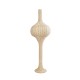GloboStar® ALADDIN 02050 Boho Επιδαπέδιο Φωτιστικό Μονόφωτο 1 x E27 IP20 Μπεζ Ξύλο - Μ40 x Π40 x Υ120cm