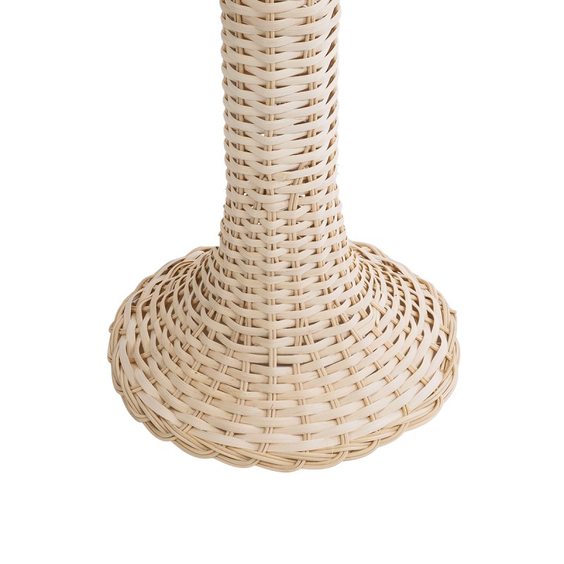 GloboStar® ALADDIN 02050 Boho Επιδαπέδιο Φωτιστικό Μονόφωτο 1 x E27 IP20 Μπεζ Ξύλο - Μ40 x Π40 x Υ120cm