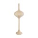 GloboStar® ALADDIN 02052 Boho Επιδαπέδιο Φωτιστικό Μονόφωτο 1 x E27 IP20 Μπεζ Ξύλο - Μ60 x Π60 x Υ180cm