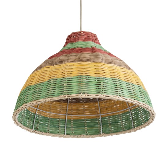 GloboStar® CABALLEROS 02053 Boho Κρεμαστό Φωτιστικό Καμπάνα Μονόφωτο 1 x E27 IP20 Πολύχρωμο Ξύλο - Μ40 x Π40 x Υ27cm GloboStar® CABALLEROS 02053 Boho Κρεμαστό Φωτιστικό Καμπάνα Μονόφωτο 1 x E27 IP20 Πολύχρωμο Ξύλο - Μ40 x Π40 x Υ27cm