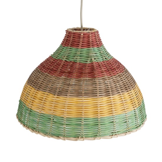GloboStar® CABALLEROS 02053 Boho Κρεμαστό Φωτιστικό Καμπάνα Μονόφωτο 1 x E27 IP20 Πολύχρωμο Ξύλο - Μ40 x Π40 x Υ27cm GloboStar® CABALLEROS 02053 Boho Κρεμαστό Φωτιστικό Καμπάνα Μονόφωτο 1 x E27 IP20 Πολύχρωμο Ξύλο - Μ40 x Π40 x Υ27cm