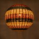 GloboStar® CABALLEROS 02064 Boho Κρεμαστό Φωτιστικό Μπάλα Μονόφωτο 1 x E27 IP20 Πολύχρωμο Ξύλο - Μ100 x Π100 x Υ100cm