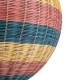 GloboStar® CABALLEROS 02064 Boho Κρεμαστό Φωτιστικό Μπάλα Μονόφωτο 1 x E27 IP20 Πολύχρωμο Ξύλο - Μ100 x Π100 x Υ100cm