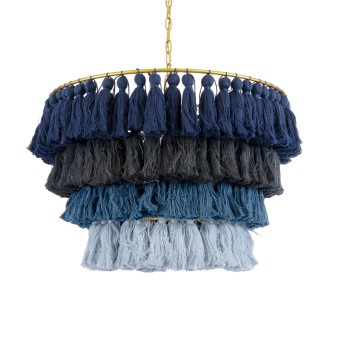 GLOBOSTAR® MISSOULA 02089 Boho Κρεμαστό Φωτιστικό Οροφής με Ντουί 1 x E27 AC 220-240V IP20 - Πολύχρωμο - Μ60 x Π60 x Υ40cm