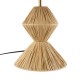 GloboStar® LUANA 02107 Boho Επιτραπέζιο Φωτιστικό Μονόφωτο 1 x E27 AC220-240V IP20 - Φ40 x Υ50cm - Μπεζ Καφέ Φυσική Ράφια Άχυρο Καπέλο