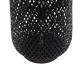 GloboStar® MAMIZU 02110 Boho Επιδαπέδιο Φωτιστικό Μονόφωτο 1 x E27 IP20 Μαύρο Ξύλο - Μ28 x Π28 x Υ93cm