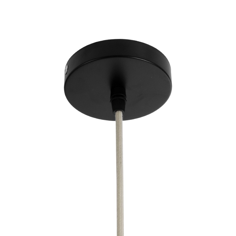 GloboStar® MAUI 02114 Boho Κρεμαστό Φωτιστικό Πλέγμα Μονόφωτο 1 x E27 IP20 Μπεζ Ξύλο - Μ30 x Π30 x Y77cm