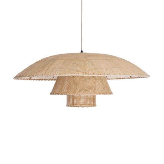 GloboStar® ZORA 02139 Boho Κρεμαστό Φωτιστικό Καμπάνα Μονόφωτο 1 x E27 IP20 Μπεζ Ύφασμα - Μ80 x Π80 x Υ32cm GloboStar® ZORA 02139 Boho Κρεμαστό Φωτιστικό Καμπάνα Μονόφωτο 1 x E27 IP20 Μπεζ Ύφασμα - Μ80 x Π80 x Υ32cm