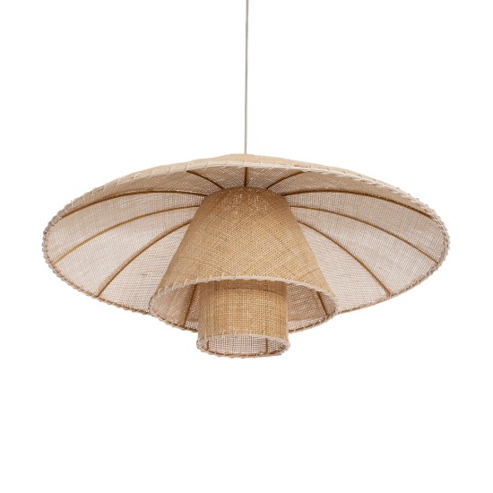 GloboStar® ZORA 02139 Boho Κρεμαστό Φωτιστικό Καμπάνα Μονόφωτο 1 x E27 IP20 Μπεζ Ύφασμα - Μ80 x Π80 x Υ32cm GloboStar® ZORA 02139 Boho Κρεμαστό Φωτιστικό Καμπάνα Μονόφωτο 1 x E27 IP20 Μπεζ Ύφασμα - Μ80 x Π80 x Υ32cm