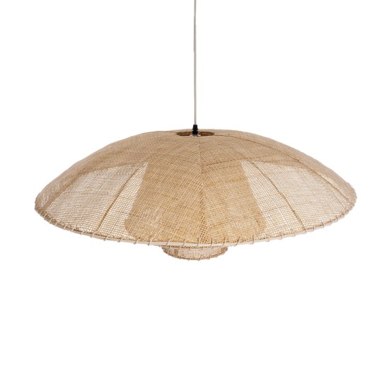 GloboStar® ZORA 02139 Boho Κρεμαστό Φωτιστικό Καμπάνα Μονόφωτο 1 x E27 IP20 Μπεζ Ύφασμα - Μ80 x Π80 x Υ32cm GloboStar® ZORA 02139 Boho Κρεμαστό Φωτιστικό Καμπάνα Μονόφωτο 1 x E27 IP20 Μπεζ Ύφασμα - Μ80 x Π80 x Υ32cm