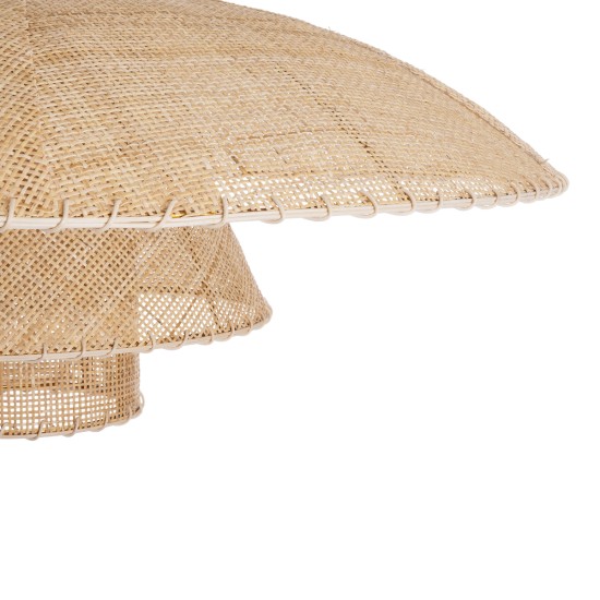 GloboStar® ZORA 02139 Boho Κρεμαστό Φωτιστικό Καμπάνα Μονόφωτο 1 x E27 IP20 Μπεζ Ύφασμα - Μ80 x Π80 x Υ32cm GloboStar® ZORA 02139 Boho Κρεμαστό Φωτιστικό Καμπάνα Μονόφωτο 1 x E27 IP20 Μπεζ Ύφασμα - Μ80 x Π80 x Υ32cm