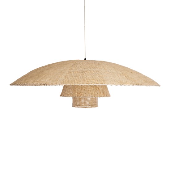 GloboStar® ZORA 02140 Boho Κρεμαστό Φωτιστικό Καμπάνα Μονόφωτο 1 x E27 IP20 Μπεζ Ύφασμα - Μ120 x Π120 x Υ40cm GloboStar® ZORA 02140 Boho Κρεμαστό Φωτιστικό Καμπάνα Μονόφωτο 1 x E27 IP20 Μπεζ Ύφασμα - Μ120 x Π120 x Υ40cm