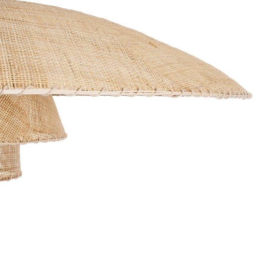 GloboStar® ZORA 02140 Boho Κρεμαστό Φωτιστικό Καμπάνα Μονόφωτο 1 x E27 IP20 Μπεζ Ύφασμα - Μ120 x Π120 x Υ40cm GloboStar® ZORA 02140 Boho Κρεμαστό Φωτιστικό Καμπάνα Μονόφωτο 1 x E27 IP20 Μπεζ Ύφασμα - Μ120 x Π120 x Υ40cm