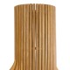 GloboStar® MIHIRO 02150 Boho Επιδαπέδιο Φωτιστικό Μονόφωτο 1 x E27 IP20 Καφέ Ξύλο με Μαύρο Μέταλλο - Μ48 x Π48 x Υ120cm
