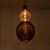 GLOBOSTAR® KINGSTOWN 02169 Boho Κρεμαστό Φωτιστικό Οροφής με Ντουί 1 x E27 AC 220-240V IP20 - Καφέ - Μ30 x Π30 x Υ60cm