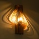 GloboStar® MIHIRO 02174 Boho Επιτοίχιο Φωτιστικό Απλίκα Μονόφωτο 1 x E27 IP20 Καφέ Ξύλο - Μ25 x Π13 x Υ40cm