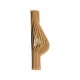GloboStar® MIHIRO 02174 Boho Επιτοίχιο Φωτιστικό Απλίκα Μονόφωτο 1 x E27 IP20 Καφέ Ξύλο - Μ25 x Π13 x Υ40cm