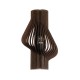 GloboStar® MIHIRO 02175 Boho Επιτοίχιο Φωτιστικό Απλίκα Μονόφωτο 1 x E27 IP20 Καφέ Ξύλο - Μ25 x Π13 x Υ40cm