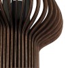 GloboStar® MIHIRO 02175 Boho Επιτοίχιο Φωτιστικό Απλίκα Μονόφωτο 1 x E27 IP20 Καφέ Ξύλο - Μ25 x Π13 x Υ40cm