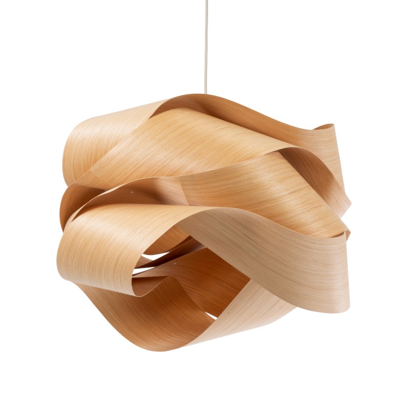 GloboStar® SARDIGNA 02180 Boho Κρεμαστό Φωτιστικό Πλέγμα Μονόφωτο 1 x E27 IP20 Καφέ Ξύλο - Μ60 x Π60 x Υ30cm