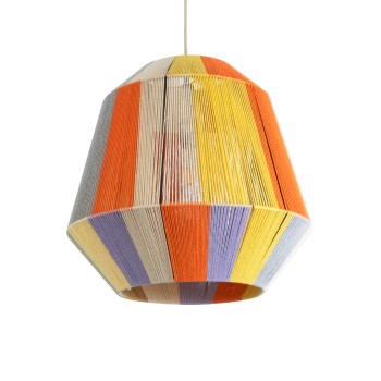 GLOBOSTAR® SALERNO 02188 Boho Κρεμαστό Φωτιστικό Οροφής με Ντουί 1 x E27 AC 220-240V IP20 - Πολύχρωμο - Μ50 x Π50 x Υ50cm