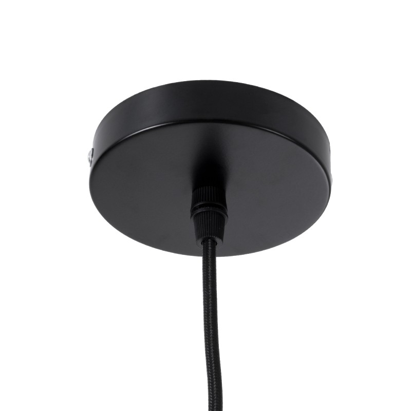 GLOBOSTAR® MEXICO 02201 Boho Κρεμαστό Φωτιστικό Οροφής με Ντουί 1 x E27 AC 220-240V IP20 - Μαύρο - Μ65 x Π45 x Υ18cm