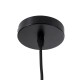 GloboStar® MEXICO 02203 Boho Κρεμαστό Φωτιστικό Πλέγμα Μονόφωτο 1 x E27 IP20 Μαύρο Ξύλο - Μ100 x Π62 x Υ33cm
