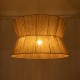 GloboStar® BISBEE 02205 Boho Κρεμαστό Φωτιστικό Πλέγμα Μονόφωτο 1 x E27 IP20 Μπεζ Σχοινί - Μ80 x Π80 x Υ48cm