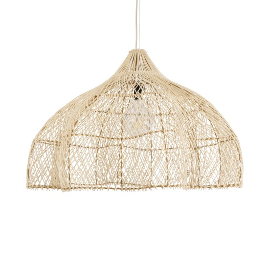 GloboStar® ADEJE 02211 Boho Κρεμαστό Φωτιστικό Πλέγμα Μονόφωτο 1 x E27 IP20 Μπεζ Ξύλο - Μ80 x Π80 x Υ55cm GloboStar® ADEJE 02211 Boho Κρεμαστό Φωτιστικό Πλέγμα Μονόφωτο 1 x E27 IP20 Μπεζ Ξύλο - Μ80 x Π80 x Υ55cm
