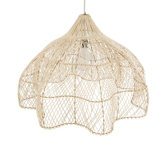 GloboStar® ADEJE 02211 Boho Κρεμαστό Φωτιστικό Πλέγμα Μονόφωτο 1 x E27 IP20 Μπεζ Ξύλο - Μ80 x Π80 x Υ55cm GloboStar® ADEJE 02211 Boho Κρεμαστό Φωτιστικό Πλέγμα Μονόφωτο 1 x E27 IP20 Μπεζ Ξύλο - Μ80 x Π80 x Υ55cm