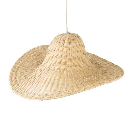 GloboStar® ESPARGOS 02214 Boho Κρεμαστό Φωτιστικό Πλέγμα Μονόφωτο 1 x E27 IP20 Μπεζ Ξύλο - Μ70 x Π70 x Υ35cm GloboStar® ESPARGOS 02214 Boho Κρεμαστό Φωτιστικό Πλέγμα Μονόφωτο 1 x E27 IP20 Μπεζ Ξύλο - Μ70 x Π70 x Υ35cm