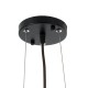 GloboStar® CORSICA 02216 Boho Κρεμαστό Φωτιστικό Καμπάνα Μονόφωτο 1 x E27 IP20 Μαύρο & Μπεζ Ξύλο - Μ70 x Π70 x Υ35cm