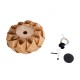 GloboStar® SARDIGNA 02217 Boho Κρεμαστό Φωτιστικό Πλέγμα Μονόφωτο 1 x E27 IP20 Καφέ Ξύλο - Μ40 x Π40 x Υ20cm