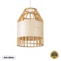 GLOBOSTAR® GALIA 02219 Boho Κρεμαστό Φωτιστικό Οροφής με Ντουί 1 x E27 AC 220-240V IP20 - Μπεζ & Καφέ - Μ30 x Π30 x Υ40cm