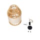 GloboStar® GALIA 02219 Boho Κρεμαστό Φωτιστικό Πλέγμα Μονόφωτο 1 x E27 IP20 Μπεζ & Καφέ Ξύλο - Μ30 x Π30 x Υ40cm GloboStar® GALIA 02219 Boho Κρεμαστό Φωτιστικό Πλέγμα Μονόφωτο 1 x E27 IP20 Μπεζ & Καφέ Ξύλο - Μ30 x Π30 x Υ40cm