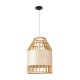 GloboStar® GALIA 02219 Boho Κρεμαστό Φωτιστικό Πλέγμα Μονόφωτο 1 x E27 IP20 Μπεζ & Καφέ Ξύλο - Μ30 x Π30 x Υ40cm GloboStar® GALIA 02219 Boho Κρεμαστό Φωτιστικό Πλέγμα Μονόφωτο 1 x E27 IP20 Μπεζ & Καφέ Ξύλο - Μ30 x Π30 x Υ40cm