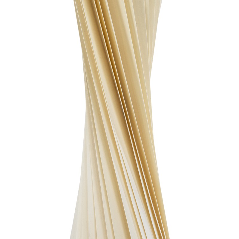 GloboStar® PRAIA 02225 Μοντέρνο Επιδαπέδιο Φωτιστικό Δίφωτο 2 x E27 IP20 Μπεζ Ξύλο - Μ25 x Π25 x Υ145cm