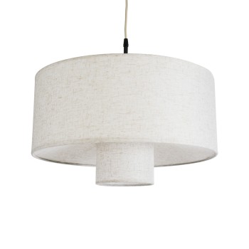 GLOBOSTAR® MARIGOLD 02226 Boho Κρεμαστό Φωτιστικό Οροφής με Ντουί 1 x E27 AC 220-240V IP20 - Λευκό - Μ48 x Π48 x Υ27cm