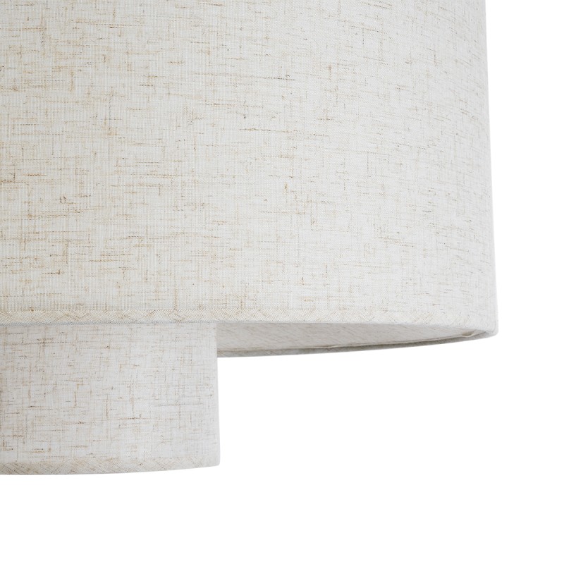 GloboStar® MARIGOLD 02226 Boho Κρεμαστό Φωτιστικό Καπέλο Μονόφωτο 1 x E27 IP20 Λευκό Ύφασμα - Μ48 x Π48 x Υ27cm